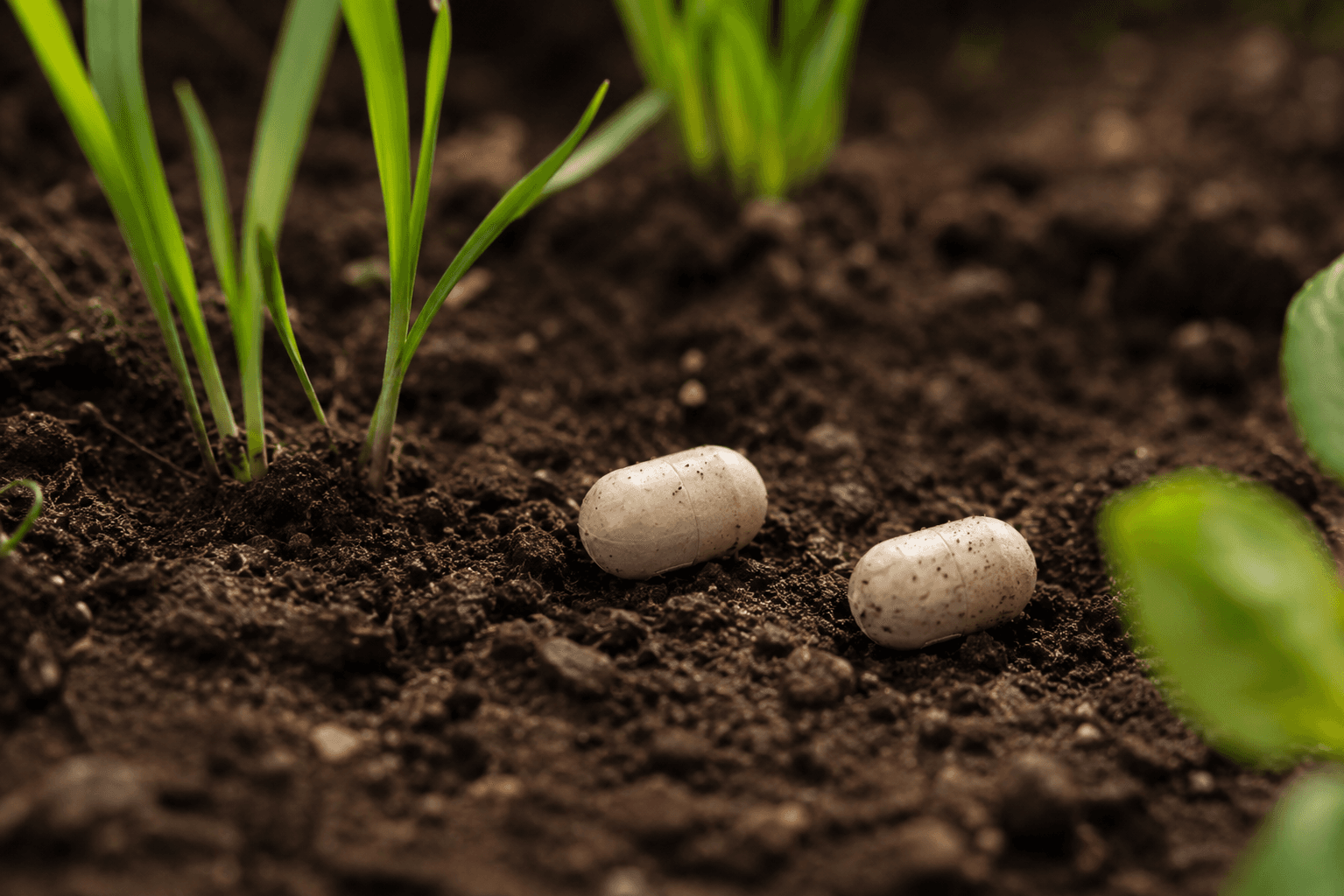 Aeropods laying on the soil